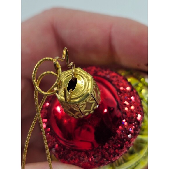 KSD VINTAGE Inge-Glas Blown Glass Christmas Tree Ornament Santa Turtle W Hat NEW - Picture 6 of 7